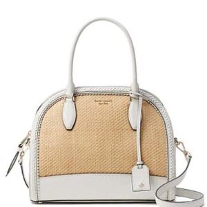 NEW Kate Spade New York Beige and White Satchel
